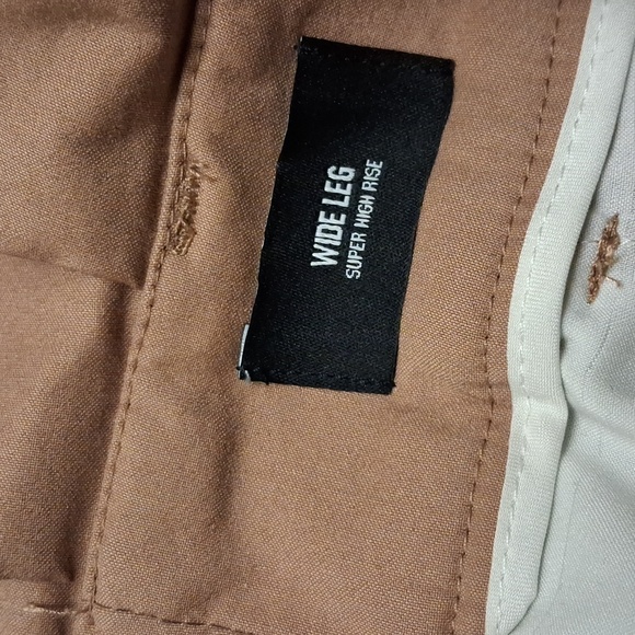 Womens Express Super High Rise Paperbag Wide‎ Leg Pants - Picture 9 of 9